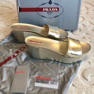 Prada Women’s Wedge Sandals Authentic Size EUR40